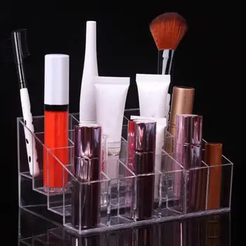 24 Mriežky Akryl make-up Organizátor Úložný Box Kozmetické Stojan Rúž hot Šperky Box Prípad, aby Display Box Držiteľ organizátor V9H1