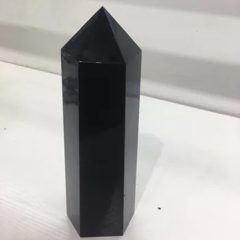 2600-3000g veľká veľkosť prírodné čierna obsidián prútik jediný bod reiki liečenie kryštálmi spirituality obelisk veža wicca palička