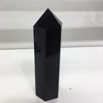 2600-3000g veľká veľkosť prírodné čierna obsidián prútik jediný bod reiki liečenie kryštálmi spirituality obelisk veža wicca palička