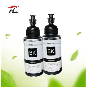 2BK Kompatibilné dye based náplň ink kit pre Epson tlačiareň L100 L110 L120 L132 L200 L210 L222 L300 L312 L355 L350 L362 L366 L550