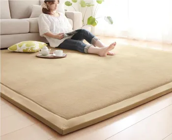2cm hrubé Japonský tatami koberec coral fleece velvet spálni koberec deti hrať mat x izba, obývacia izba koberec, veľká detská izba tapis 37241