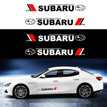 2ks/set Auto Logo Odtlačkový Tvarovanie Tela Obtlačky Dvere Auta Strane Nálepky Dlhé Pruhy Príslušenstvo Pre Subaru Impreza Lesník Tribeca
