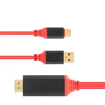 2M USB 3.1 USB C do Kábel HDMI Typu C, HDMI Prevodník 4K 30Hz Externé HD Video Graphics Predĺžiť Kábel/Adaptér pre Macbook HDTV