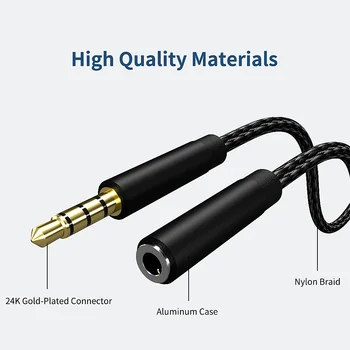 3.5 aux jack audio predlžovací kábel jack-jack aux kábel pre MP3, MP4 počítač prenosný stereo mužmi a 3,5 mm aux kábel