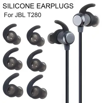 3 Páry Silikónových Náhradné Ušné Tipy Slúchadlá Eartips Opravy Dielov Pre JBL T280BT Bluetooth Šport Ucho Rukáv Ucho Tipy