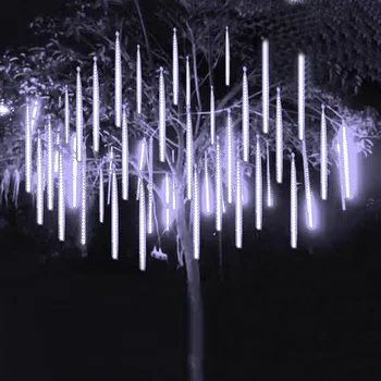 30 CM 50 CM meteorický dážď Dážď LED Víla String Svetlo 8 Kvapka dažďová kvapka Snehu Padajúce Svetlo Nepremokavé Kaskádové Strom Svetlo EÚ 220V