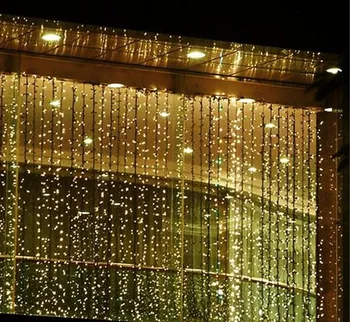 300leds víla string cencúľ led záves svetlo 300 žiarovky Vianoce, Vianoce, Svadby, garden party decor3M*3M 12strands AC110V-220V