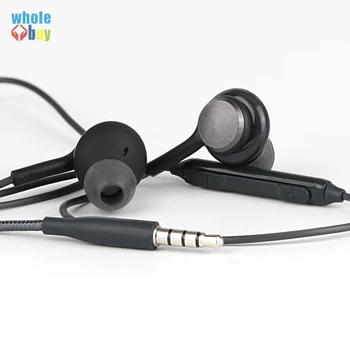 300pcs/veľa In-ear Slúchadiel 3.5 mm Jack Black Slúchadlá s Mikrofónom Drôt Vysoko Kvalitný Headset pre Samsung Galaxy S8 S9