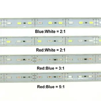 30pcs/veľa Rásť Svetlá Žiarovka Led Rastlín Modrá Červená Akvárium Skleníkových Hydroponických Rastlín MSD5630 DC 12v 0,5 M/9W Pevného Bar Svetlo 19016