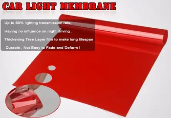 30x120cm 3 vrstvy Červená Vinyl Odtlačkový Car Wrapping Film Nálepka List