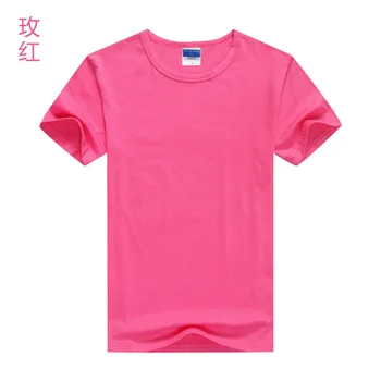 3253-Krátky Rukáv pánske T-Shirt Voľné kórejský Trend Bežné Polovičný Rukáv pánske Päť-Rukáv Pár Pol-Rukáv Pevné Farba Top