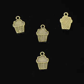 35pcs Antické bronzové cupcake ice cream Charms Prívesky pre Šperky, Takže HOBBY Ručné Remeselné 15*10 mm