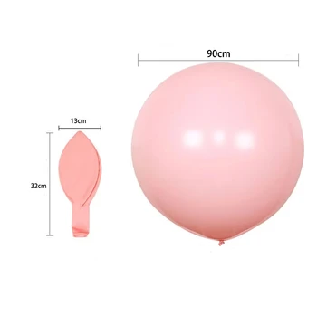 36-inch nadrozmerné balón kolo v tvare srdca latexový balón môže lietať na oblohe macarons kovový farba narodeninovej párty dekorácie