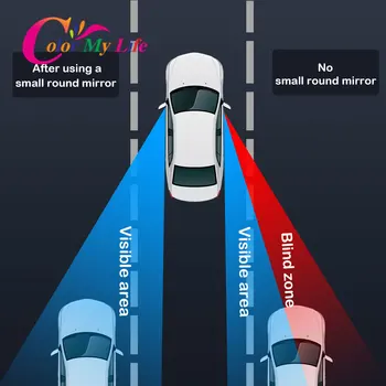 360 Otočná Auto Blind Spot Zrkadlá na Parkovanie Bezpečnosti pre VW Polo Passat Golf 4 5 6 Jetta Mk6 Tiguan Gol CrossFox Eos Scirocco
