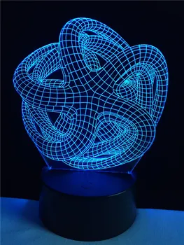 3D Ilúziu Nočné Svetlo USB RGB Farby Zmeniť Dotykový Stôl písací Stôl Spálňa LED Lampa Dievčatá Milenca Darček Domáce Dekorácie Zmena Farby 86337