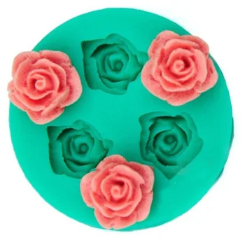 3D Jedlo-Silikónu Formy Ruže Kvet Tvary Torte Čokoláda, Cukrovinky, Jello Silikónové Formy svadobnú tortu Zdobenie Nástroje