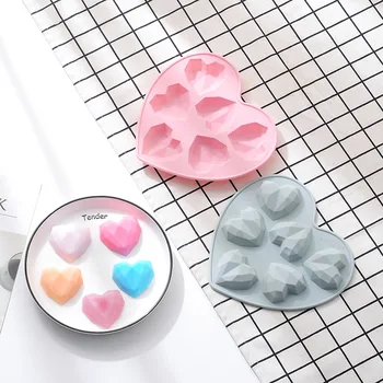 3D Little Love Heart Shape-Diamond Čokoláda Formy Candy Formy na Pečenie Hubky Šifón Mousse Dezert Silikónové Formy Candy