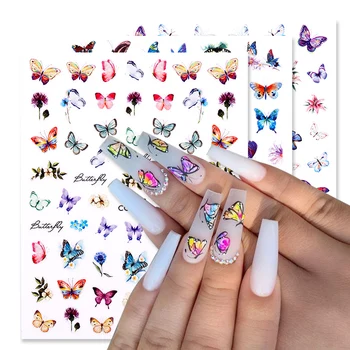 3D Nail Nálepky Motýľ Transfer na Nechty, Nálepky Krásne Nálepky Dekorácie Nechtov Umenie Príslušenstvo DIY Dizajn 16446