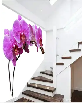 3d prispôsobiť tapetu 3d tapety za izbu Motýľ orchidea tapety 3d kvet nástenná maľba 3d tapety 58484