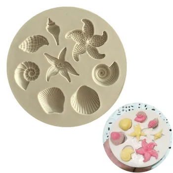 3D Tortu Silikónové Formy Tichom Biologické Conch mušľami DIY Čokoláda Formy Kuchyňa Kvapaliny Cookie Zdobenie Nástroje 7 cm Formy