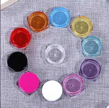 3g Malé Prázdne Kozmetické Fľašiach Plastové Eyeshadow make-up Krém na Tvár Jar Hrniec Vzorky Pohárov 11Colors