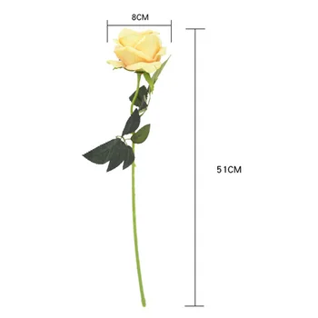 3ks/veľa hodváb rose umelé kvety vysoko kvalitné svadobné falošné kvety pre domáce party dekor valentínsky darček stôl a príslušenstvo 14877