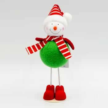 3ks Vianočné Ozdoby Dodávky Textílie Pena Santa Claus Snehuliak Bábika Strom Vianočné Tvorivé Dekorácie Prívesok