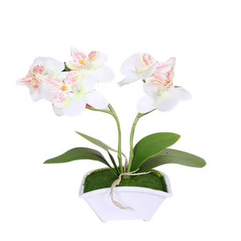 4 Farby Falošné Kvet Umelé Kvety S Leaf Svadobné Dekorácie Simulácia Phalaenopsis Kvet Domova