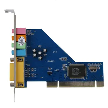 4 Kanál C-Media 8738 Čip 3D o Stereo Interný PCI Zvuková Karta, Win7 64 Bit 16771