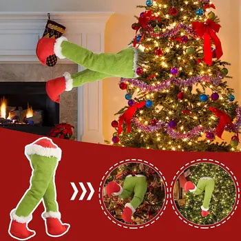 40 CM Vianočné Dekorácie Plyšové Elf Nohu Vianočné Plyšové Elf Hračka Vianočný Stromček Visí Ozdoby Party Dekorácie 2021 Nové