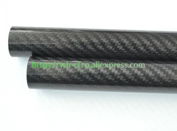 40 mm ODx 34cm ID Uhlíkových Vlákien Trubice 3 k 1000MM Dlho (Roll Zabalené) oxid potrubia , so karbónu, Japonsko 3 k zlepšeniu materiál