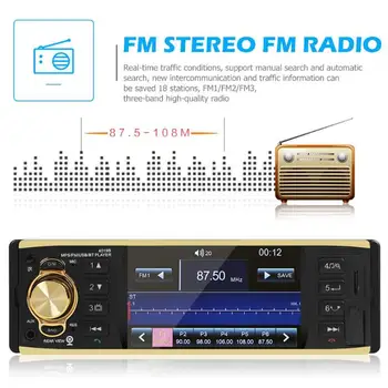 4019B 4.1 Palcový 1 Jeden Din autorádio Audio Stereo AUX FM Rádio Stanice Bluetooth Auto Rádio s Diaľkovým ovládaním