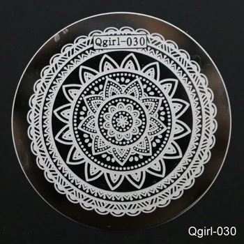 40Design/Veľa Qgirl Série Nail Art Pečiatky Razenie 5,5 CM z Nerezovej Ocele Kvet Obrázok Doska Šablóny