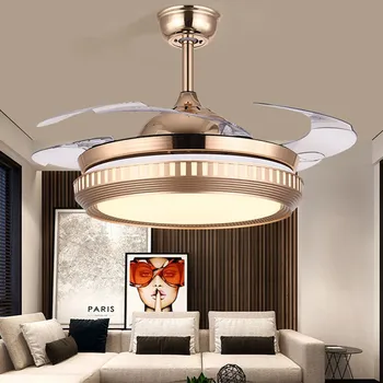 42 palcov ventilátor svietidlo led stropné ventilátory lampy s svetlo diaľkové ovládanie, AC 220V Neviditeľné Jednoduché Európskych Domácností domov obývacia izba