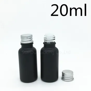 480pcs 20ML Čierne Matné Sklo, Fľaše 20ml Ampulky Esenciálny Olej, Fľaša s Hliníkovým krytom Parfum fľaše