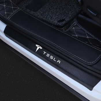4pcs Auto Prah Dverí Chrániče Dvere, Parapetné Nálepky Príslušenstvo Pre Tesla Model 3 Model X Model S Model Y Príslušenstvo