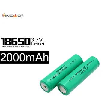 4pcs kingwei lacné 3,7 v 18650 Nabíjateľná Lítiová Batéria 2000mah Pre Powerbank Baterka Laserové Pero Elektronické 14003