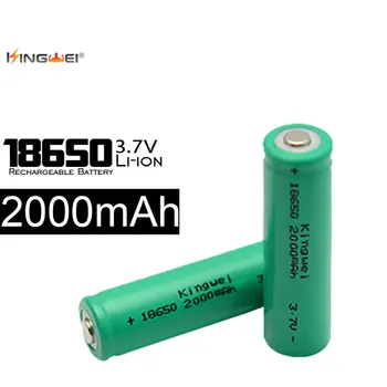 4pcs kingwei lacné 3,7 v 18650 Nabíjateľná Lítiová Batéria 2000mah Pre Powerbank Baterka Laserové Pero Elektronické