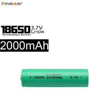 4pcs kingwei lacné 3,7 v 18650 Nabíjateľná Lítiová Batéria 2000mah Pre Powerbank Baterka Laserové Pero Elektronické
