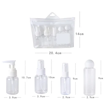 5 KS Cestovné Kozmetické Naplniteľné Jar Banku 50 ML Priehľadného Plastu Prázdne make-up Krém na Tvár Kontajner na Fľaše