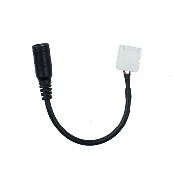 5 ks/Lot 10 mm 2 pin Konektor DC Kábel Drôt Zapojte Adaptér Konektora Pre 12V 5050 SMD jednofarebné LED Pásy Bez nutnosti Spájkovania