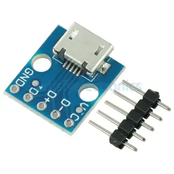 5 ks Micro USB Doska Napájací Adaptér 5V Breakout Switch Modul Rozhrania Pre Arduino NOVÉ