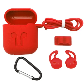 5 ks/Set Silikónové Štuple Kryt Anti-loss Kábel Ochranné puzdro pre AirPods 1/2 Bluetooth headset ochranné puzdro anti-stratil lano