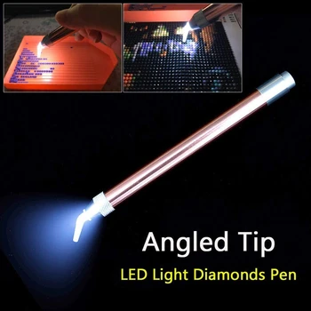 5 Ks Svetelný Bod Vŕtať Pero Osvetlenie Diamond Bod Pero 5D Kreslenie Diamond Pero Kríž Vrták Nástroj pen (Pero)