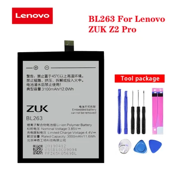 5 ks/veľa Kvalitné Batérie pre Lenovo ZUK Z2 Pro Z2pro 3100mAh BL263 Originálne Mobilné Telefónne kontakty batérie Nabíjateľné akku