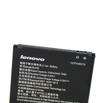 5 ks/veľa Originálne Batérie Pre Lenovo K3 K30-W K30-T A6000 A3860 A3580 A3900 A6010 A6010 Plus 2300mA BL242 Mobilného Telefónu, kontakty batérie