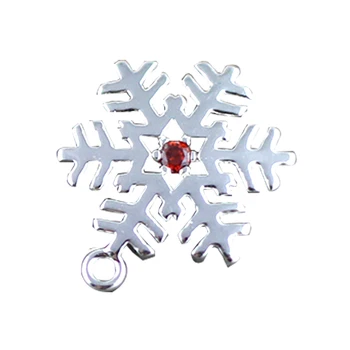 5 ks Veľkoobchod Módne Šperky Red Crystal Drahokamu prívesky Krásna snehová Vločka Kvetina Náhrdelník Pre Ženy Vyhlásenie Šperky 2428