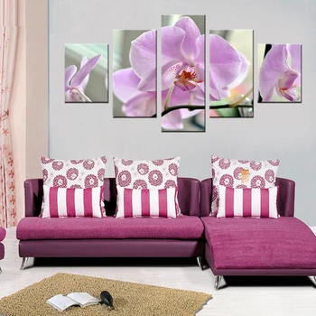 5 panel ako motýľ kvet plátna nástenné art domáce dekorácie obývacia izba plátno tlač moderného maliarstva XL-FJ300 -1