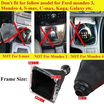 5 Rýchlosť Výstroj Držať Shift Gombík&Prachu Boot Kryt pre Ford Focus MK2 2005-2012