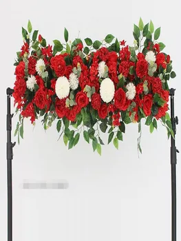 50 DIY kvet riadok Acanthosphere Rose Eukalyptu svadobné dekor s ruže, pivónia skúmie rastlina mix arch umelé fl 46426